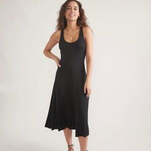Marine Layer Lexi Rib Fit & Flare Midi Dress